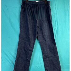 BCI Maternity Jeans XL Dark Straight Leg Over the Belly‎ Stretch Denim Indigo